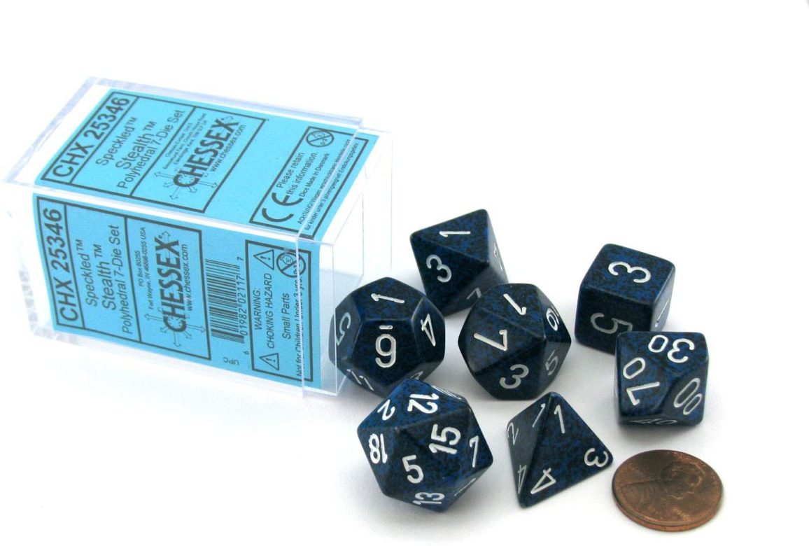Dés en boite Speckled Stealth