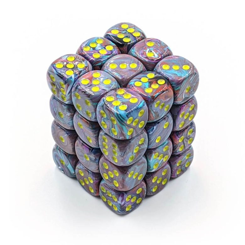 Boite de 36d6 Festive Mosaic w/yellow