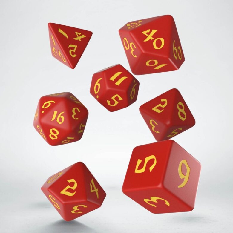 Sets de Dés Classic Runic Red & Yellow