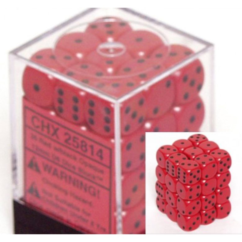 Boite de 36d6 Opaque Red w/black