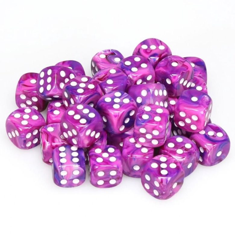Boite de 36d6 Festive Violet w/white