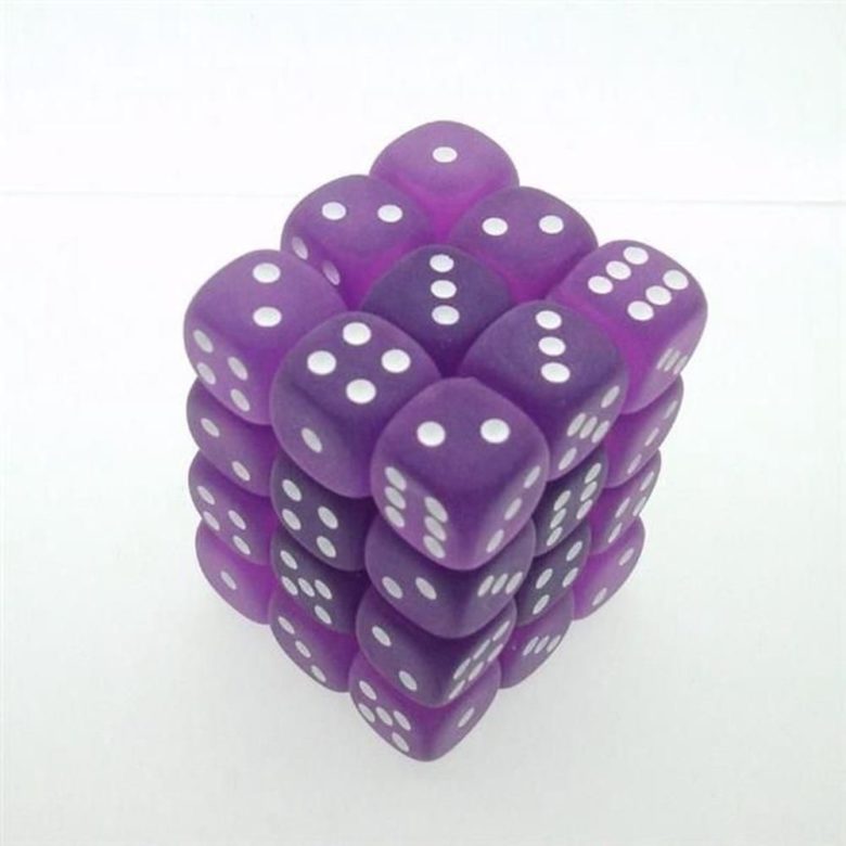 Boite de 36d6 Frosted Purple w/white