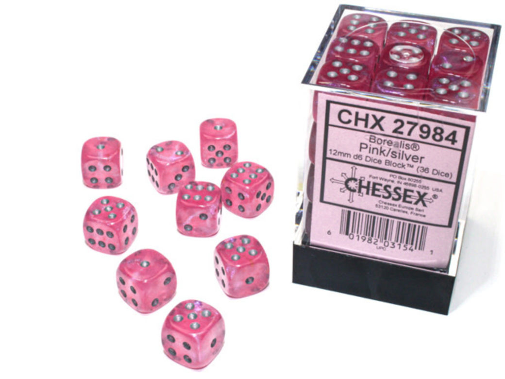 Boite de 36d6 Borealis Pink w/Silver