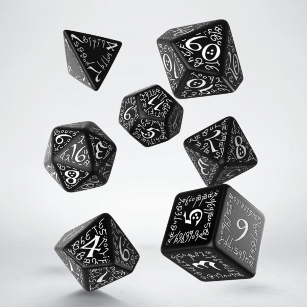Set de Dés Elvish Black & White